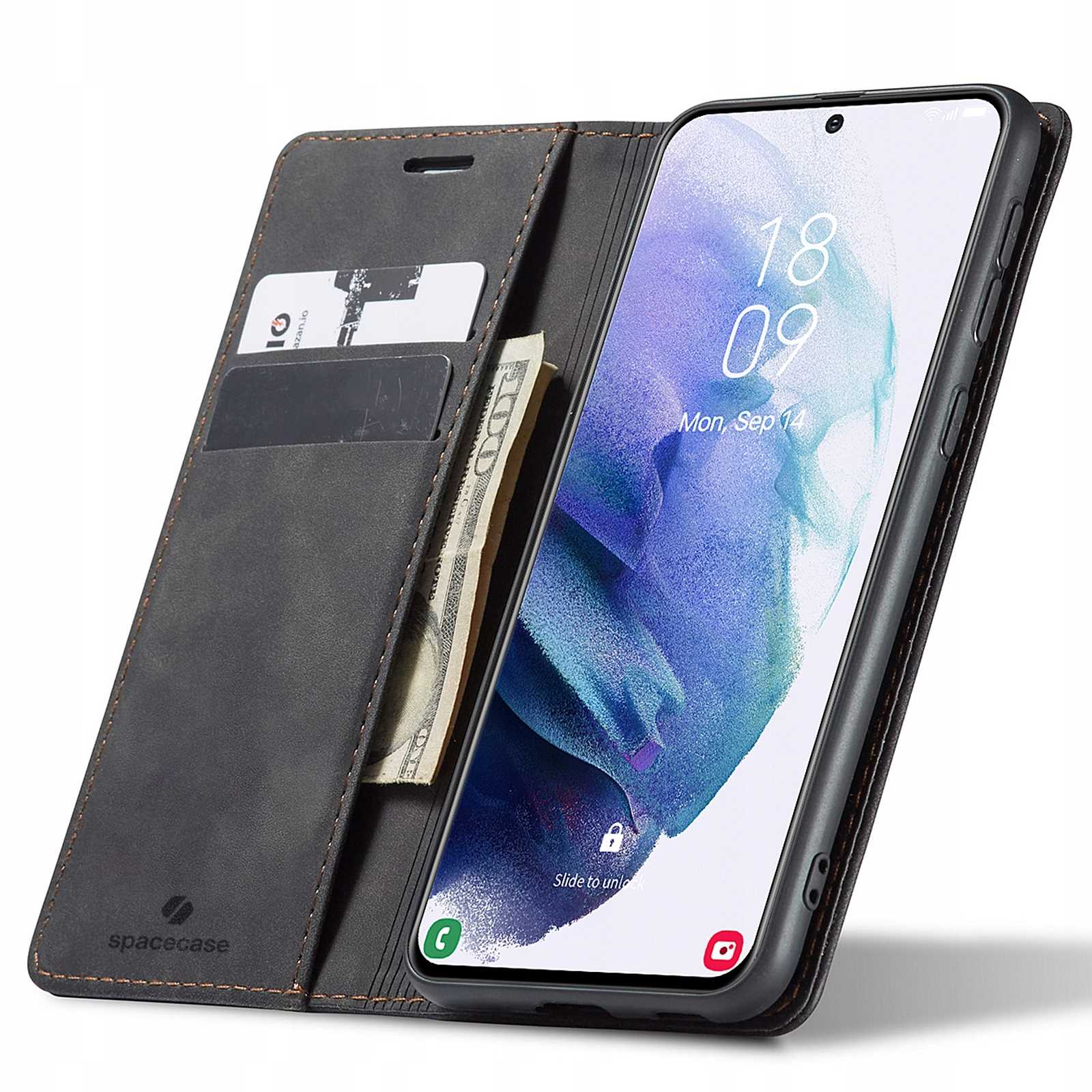 Spacecase Wallet Galaxy S21+ black