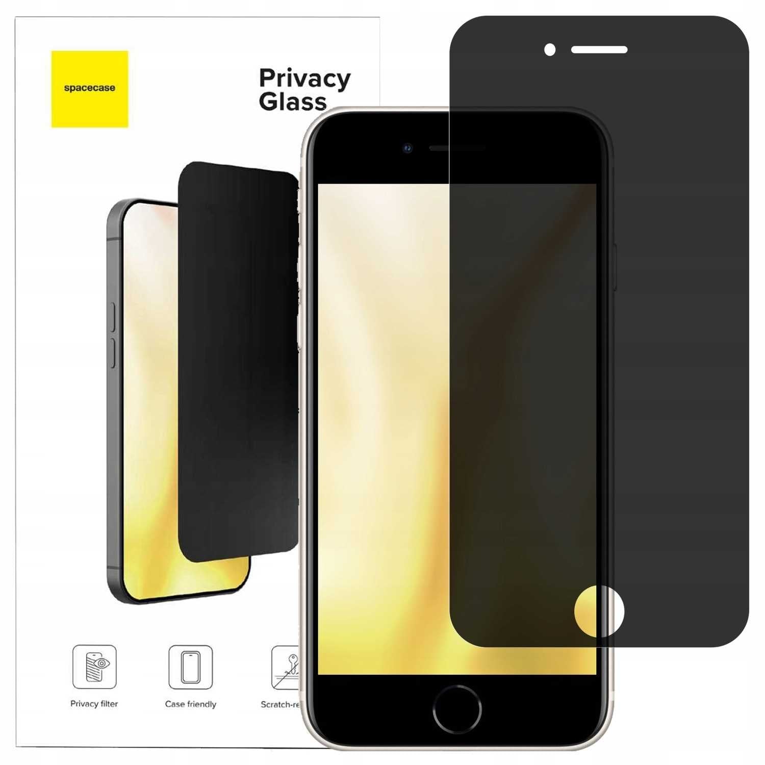 Spacecase Glass Privacy iPhone 7 / 8 / SE 20/22