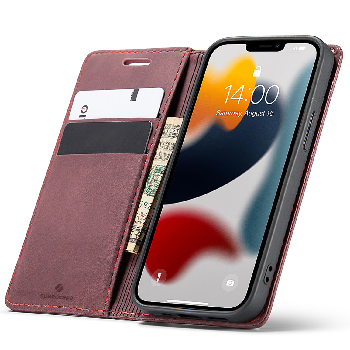 Spacecase Wallet iPhone 13 mini red