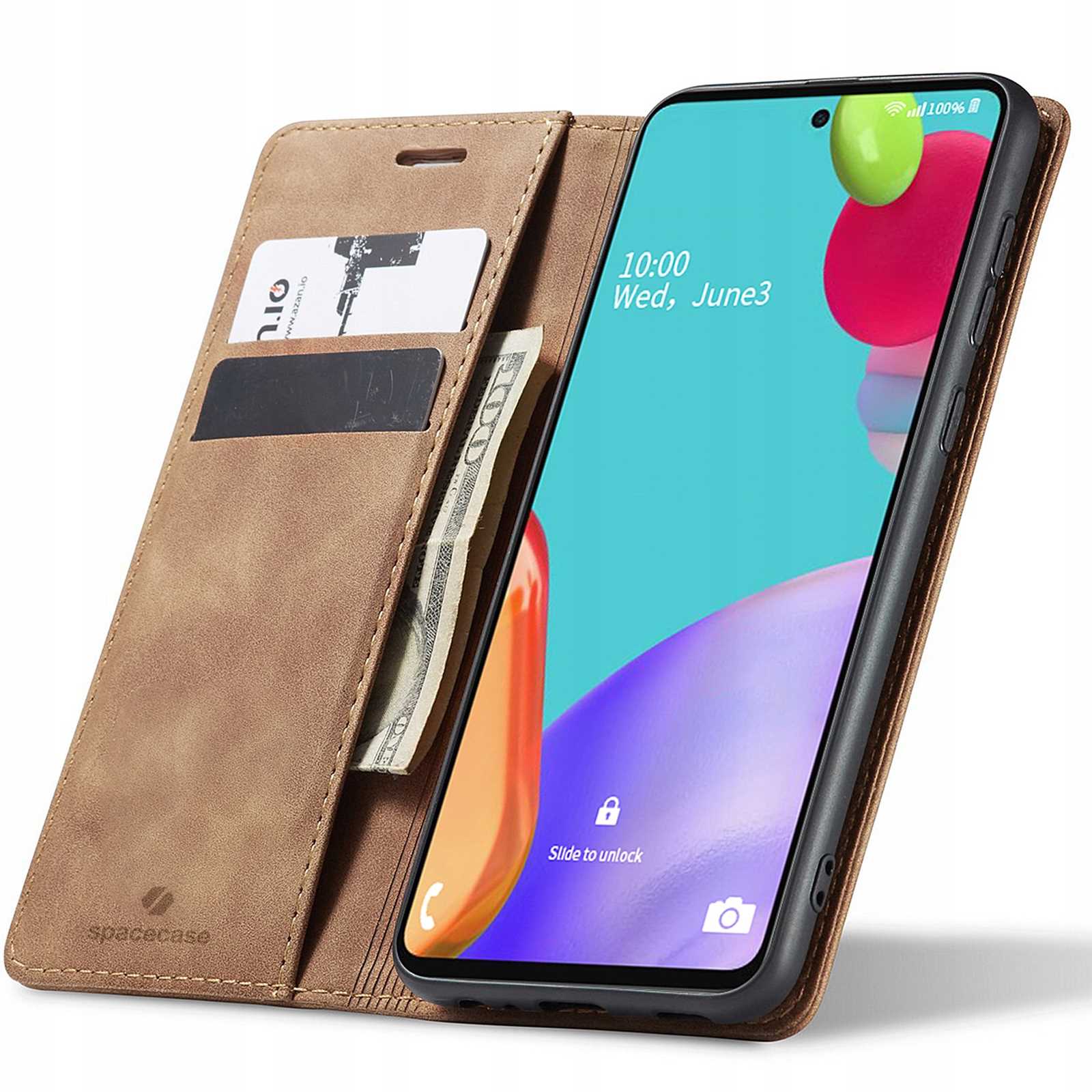 Spacecase Wallet Galaxy A52 5G light brown