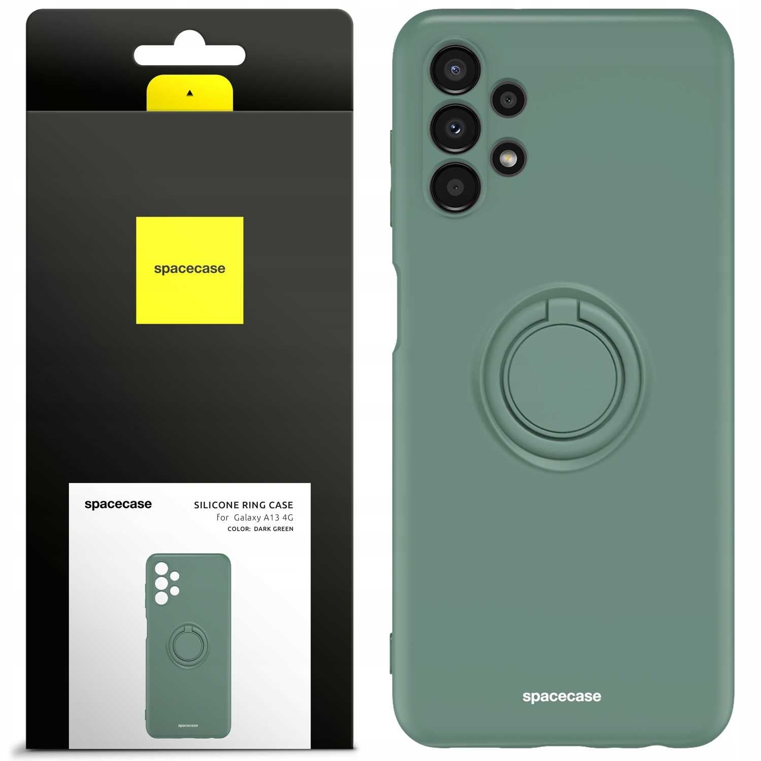 Spacecase Silicone Ring Galaxy A13 4G dark green