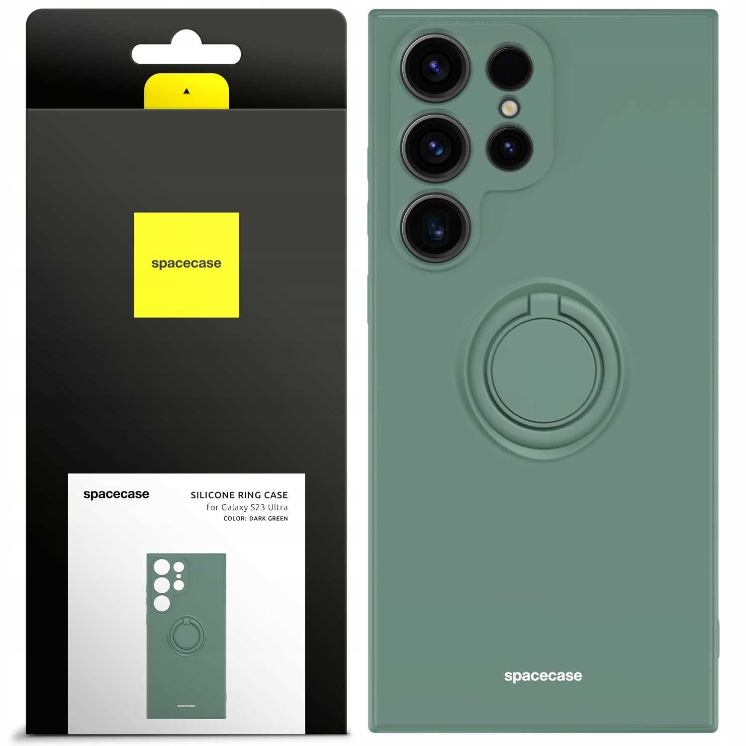 Spacecase Silicone Ring Galaxy S23 Ultra dark green
