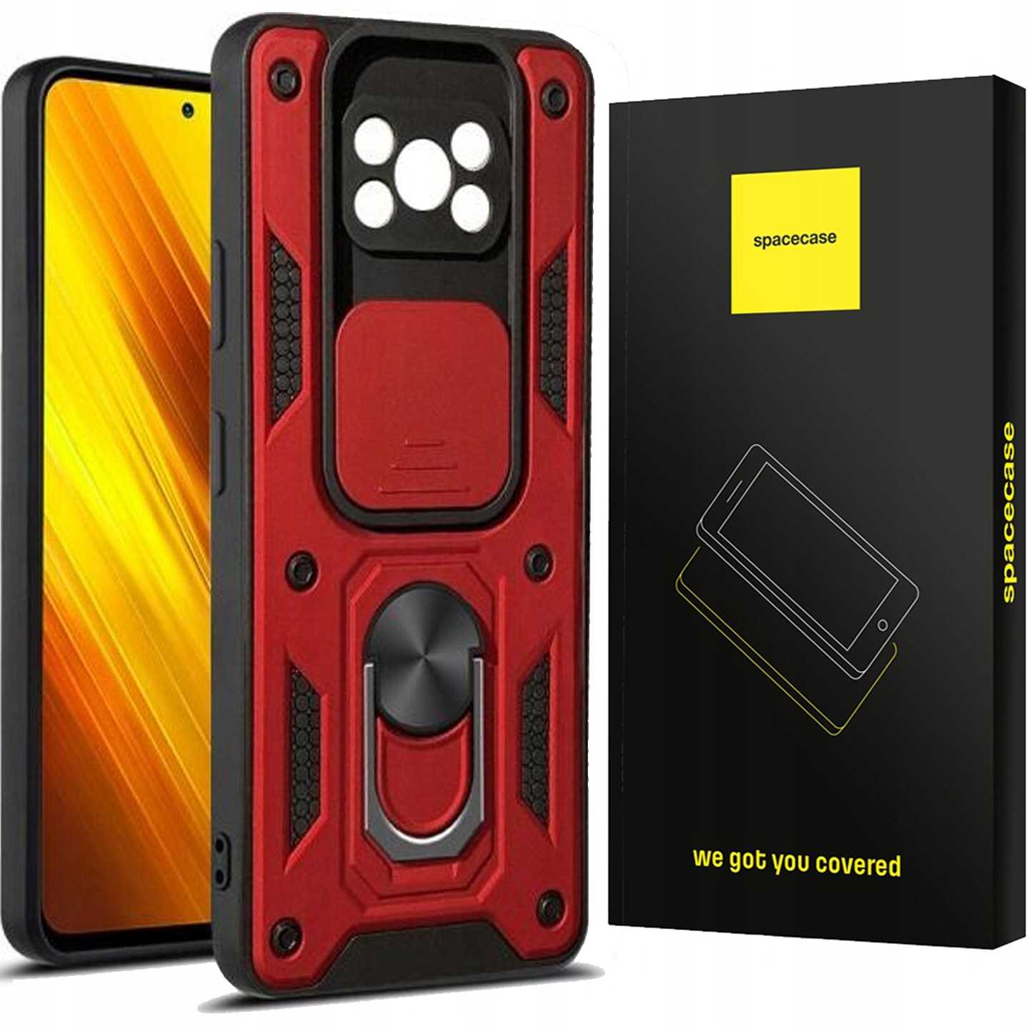 Spacecase Camring Poco X3 Pro red
