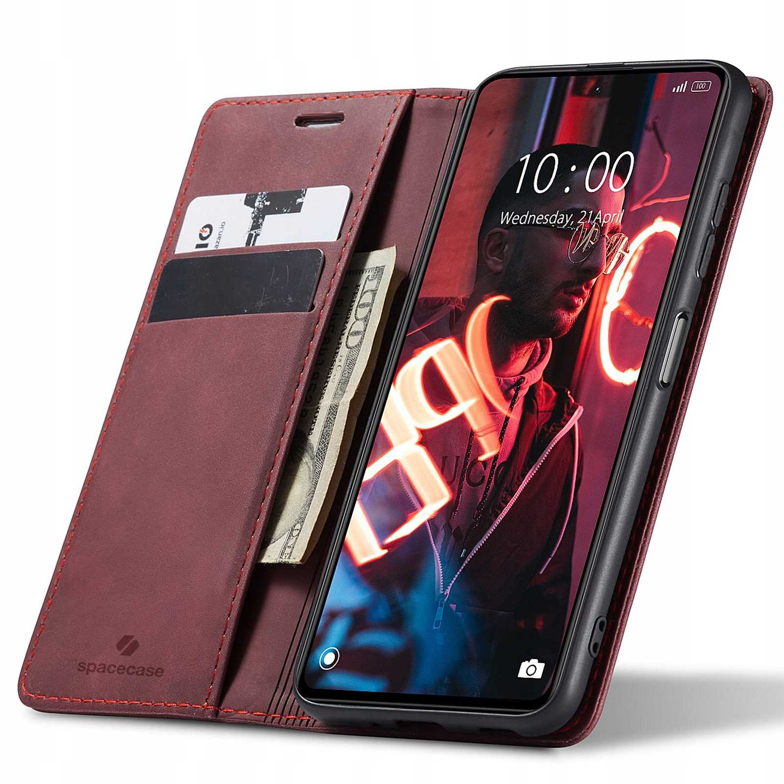 Spacecase Wallet Poco X5 Pro/Note 12 Pro red