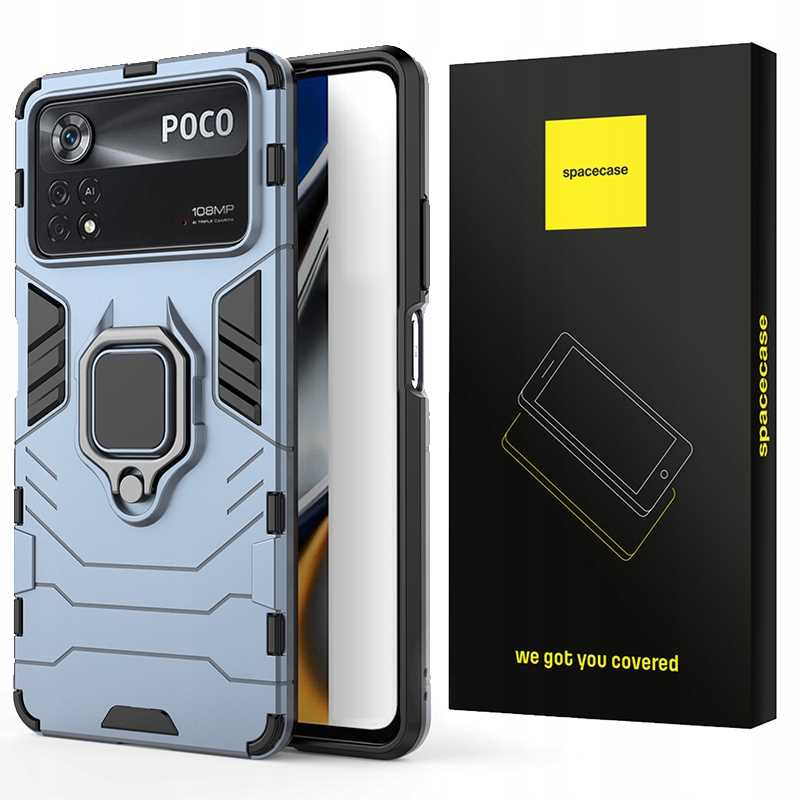 Spacecase X-Ring Poco X4 Pro 5G niebieski