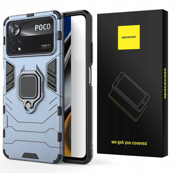 Spacecase X-Ring Poco X4 Pro 5G niebieski