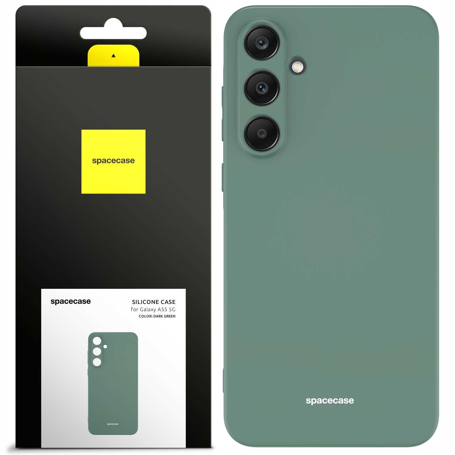 Spacecase Silicone Case Galaxy A55 5G dark green