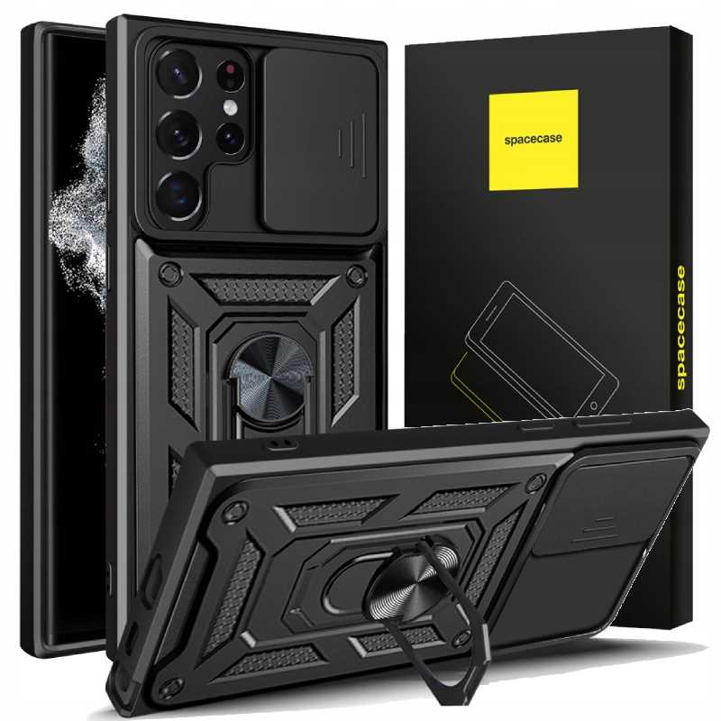 Spacecase Camring Galaxy S22 Ultra black