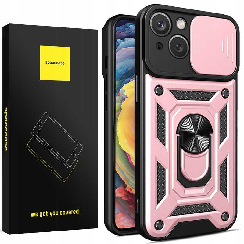 Spacecase Camring iPhone 15 Plus pink