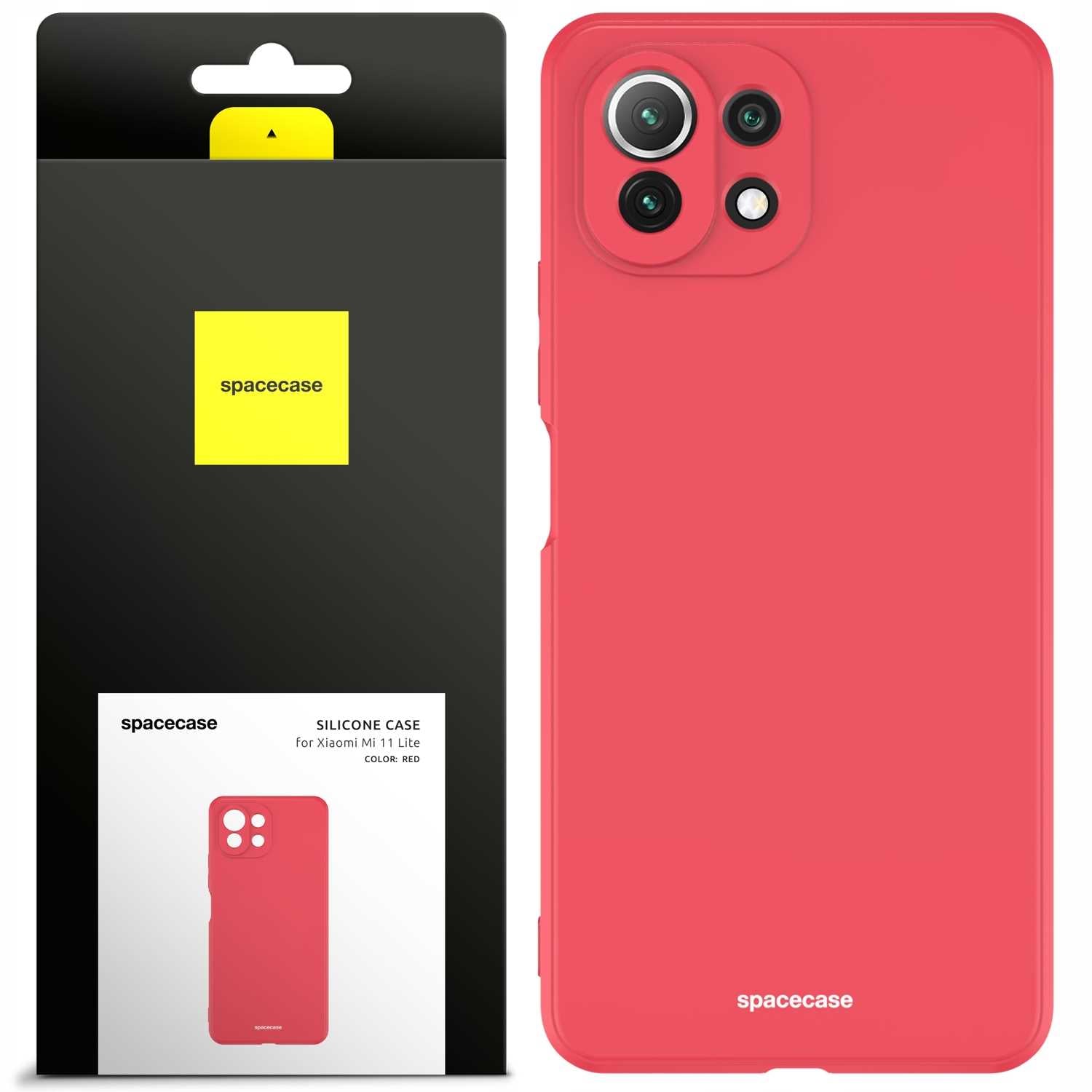 Spacecase Silicone Case Xiaomi Mi 11 Lite red