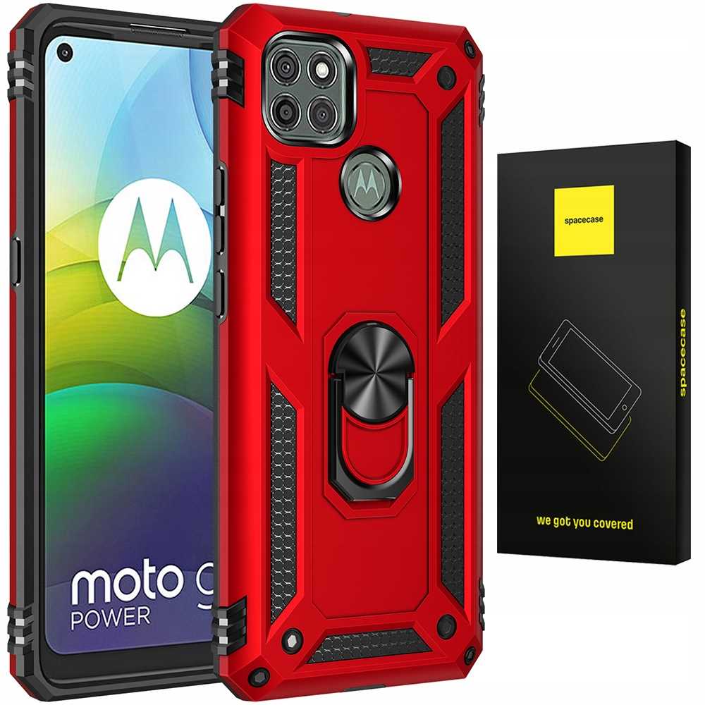 Spacecase Ring NX Motorola Moto G9 Power czerwony