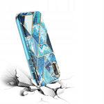 Spacecase Marble 360 iPhone Xr niebieski