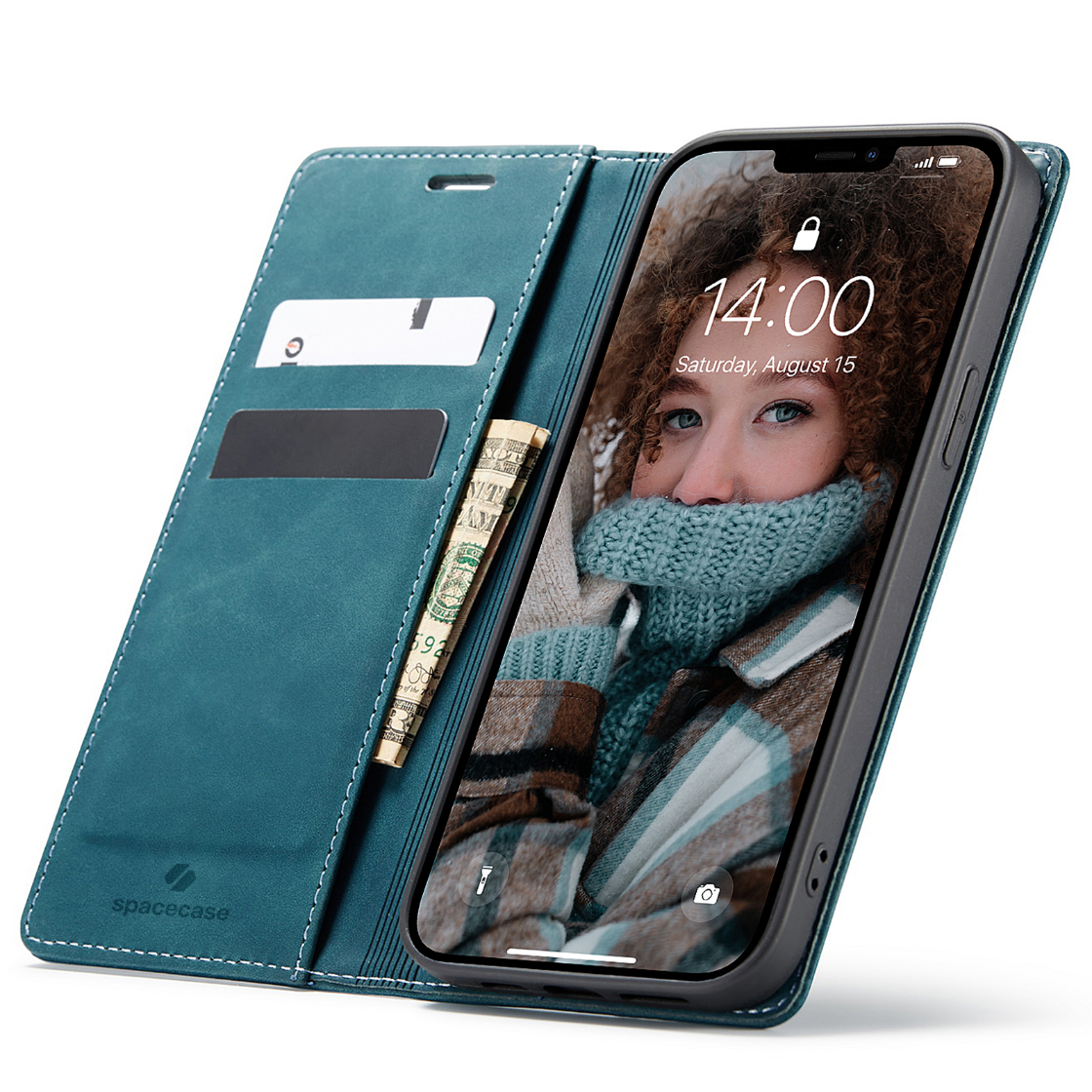 Spacecase Wallet iPhone 13 blue