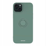 Spacecase Silicone Ring iPhone 15 Plus dark green