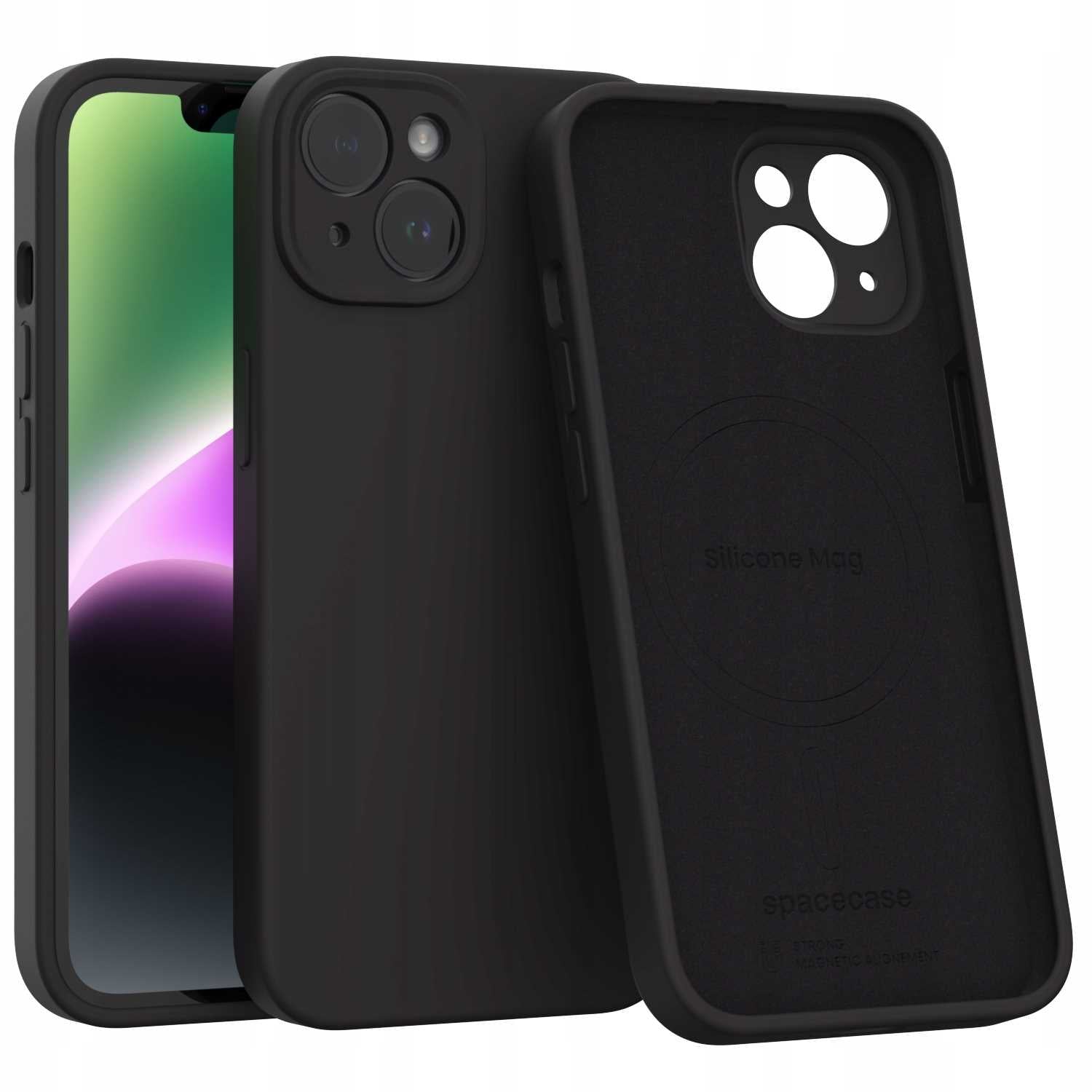 Spacecase Silicone Mag iPhone 14 black