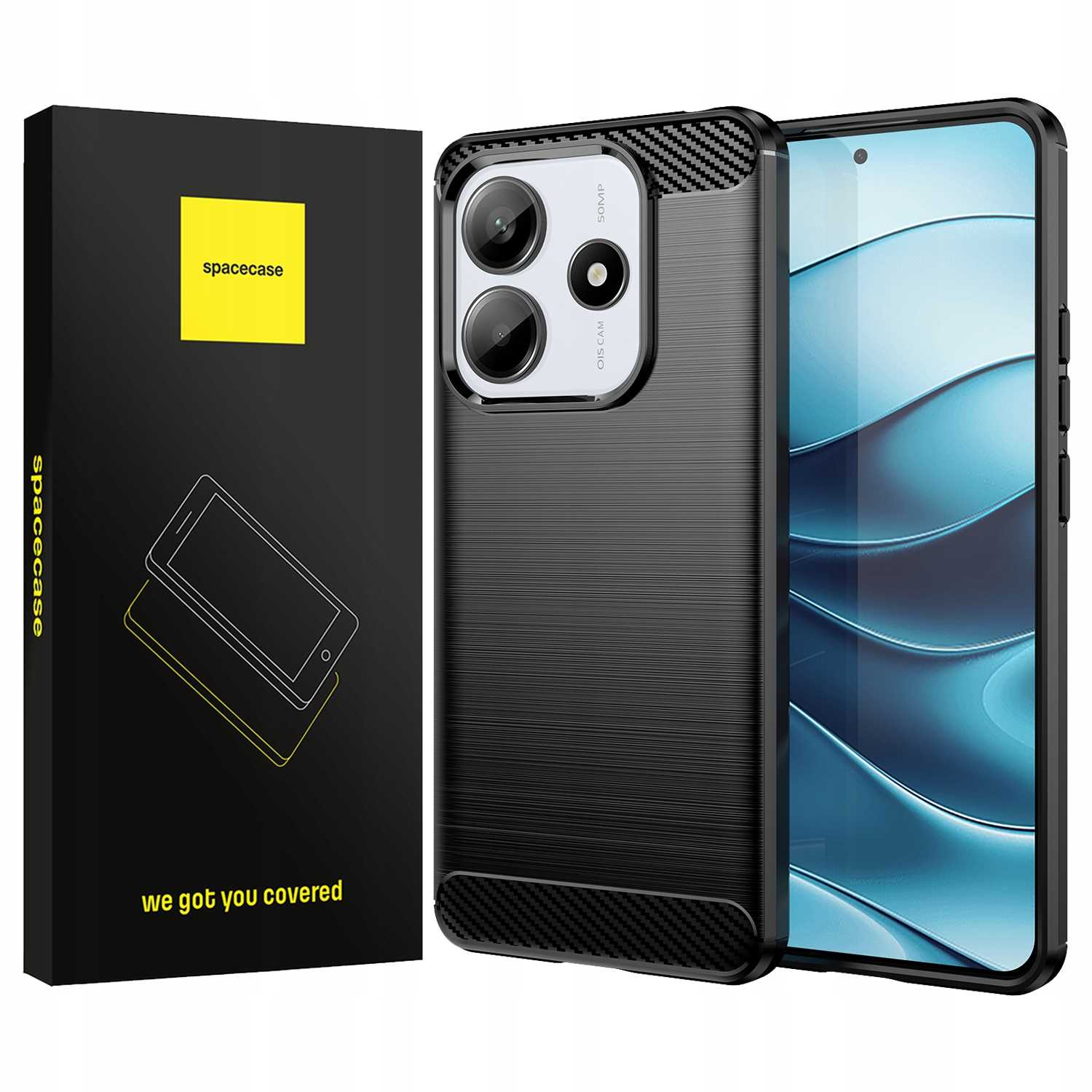 Spacecase Carbon Redmi Note 14 4G black