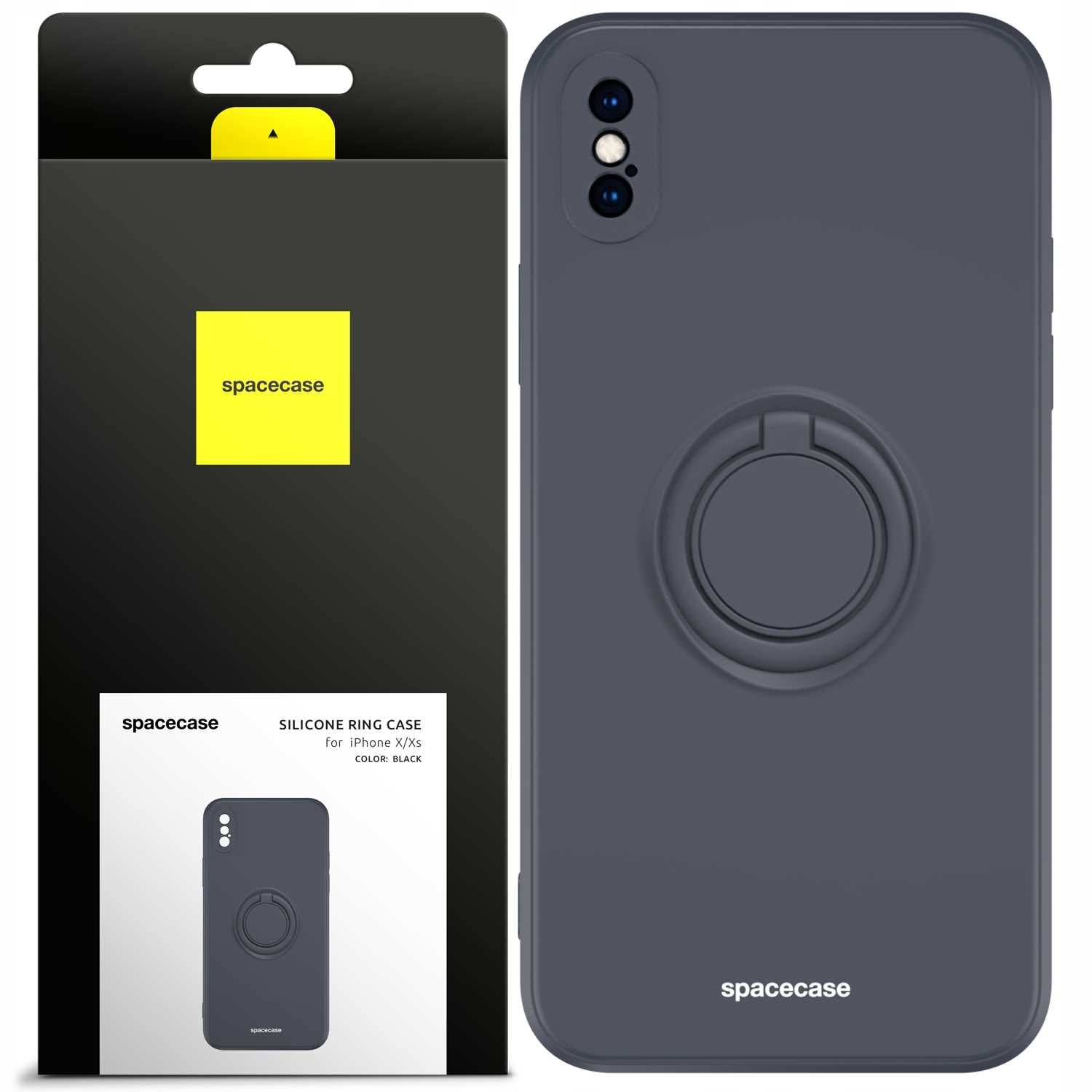 Spacecase Silicone Ring iPhone X/Xs black