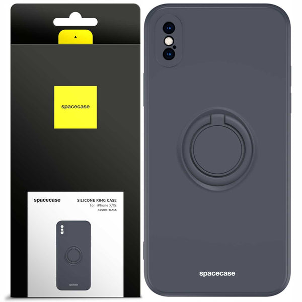 Spacecase Silicone Ring iPhone X/Xs black