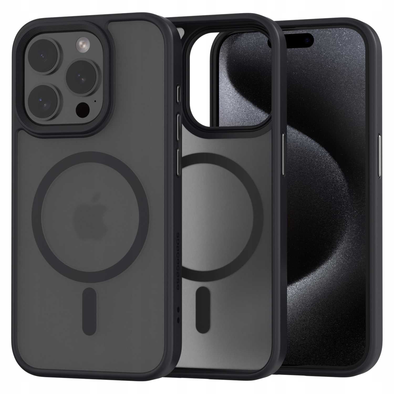 Spacecase Hybrid Mag iPhone 15 Pro black