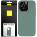Spacecase Silicone Magnetic Case iPhone 16 Pro dark green