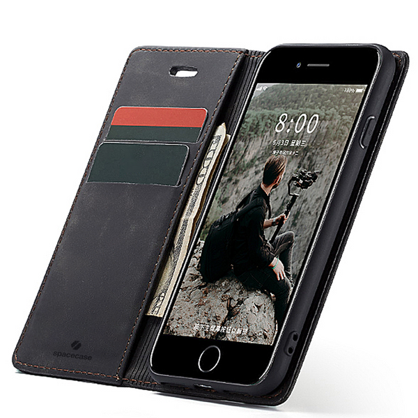 Spacecase Wallet iPhone 7/8/SE 2020 black
