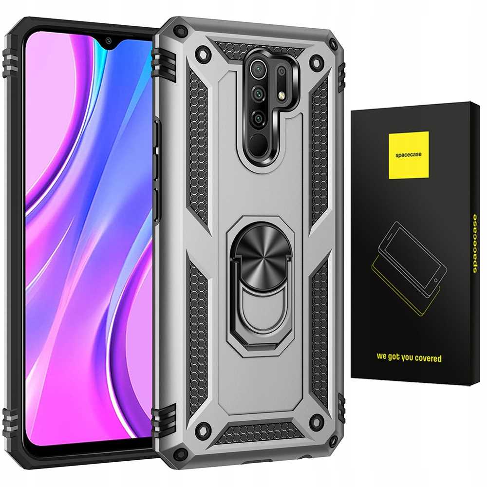 Spacecase Ring NX Redmi 9 srebrny