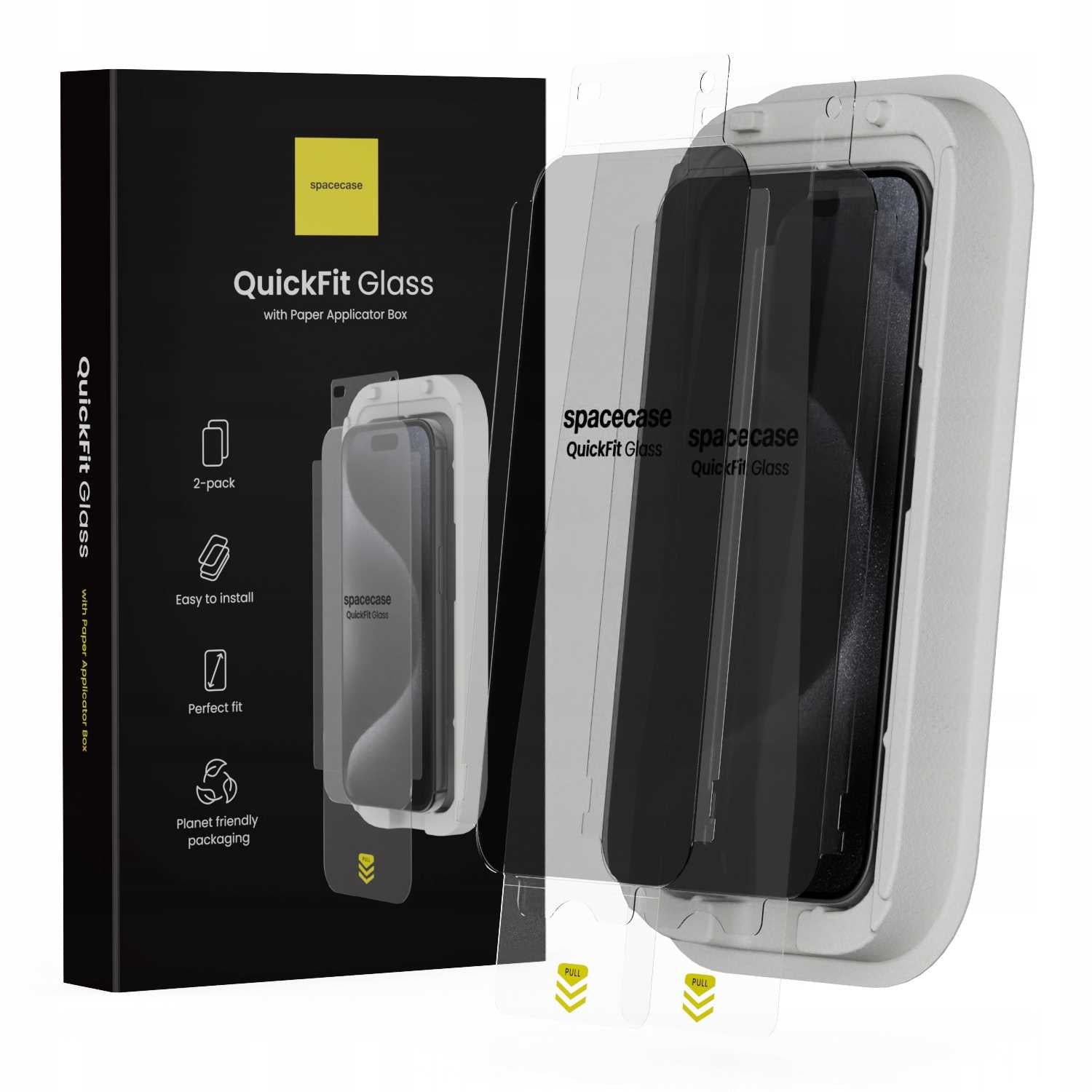 Spacecase QuickFit Privacy Glass iPhone 15 Pro Max