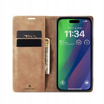 Spacecase Wallet iPhone 15 Plus light brown