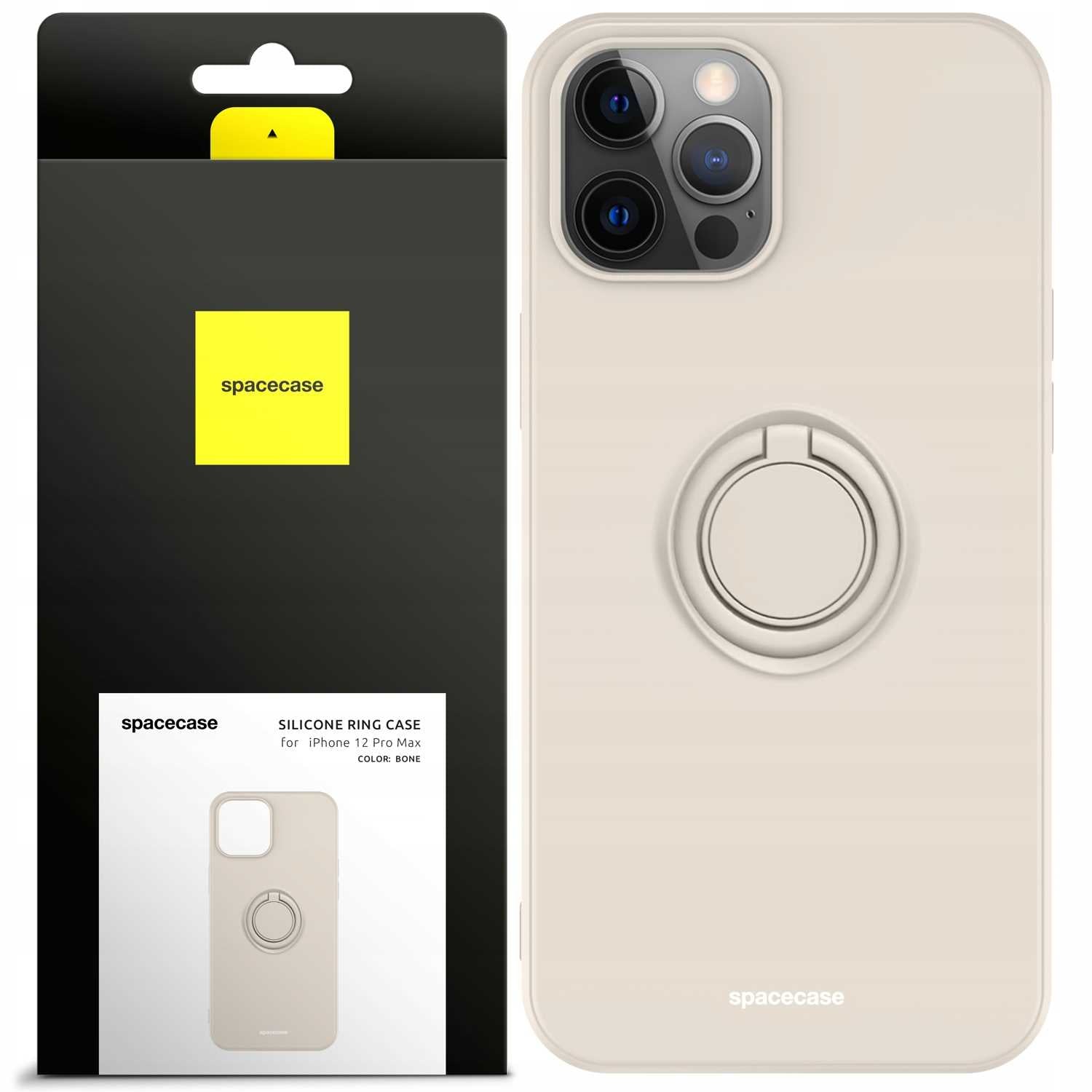 Spacecase Silicone Ring iPhone 12 Pro Max bone