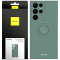 Spacecase Silicone Ring Galaxy S22 Ultra dark green