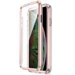 Spacecase Marble 360 iPhone Xs Max biały/różowy