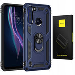 Spacecase Ring NX Motorola One Fusion+ niebieski