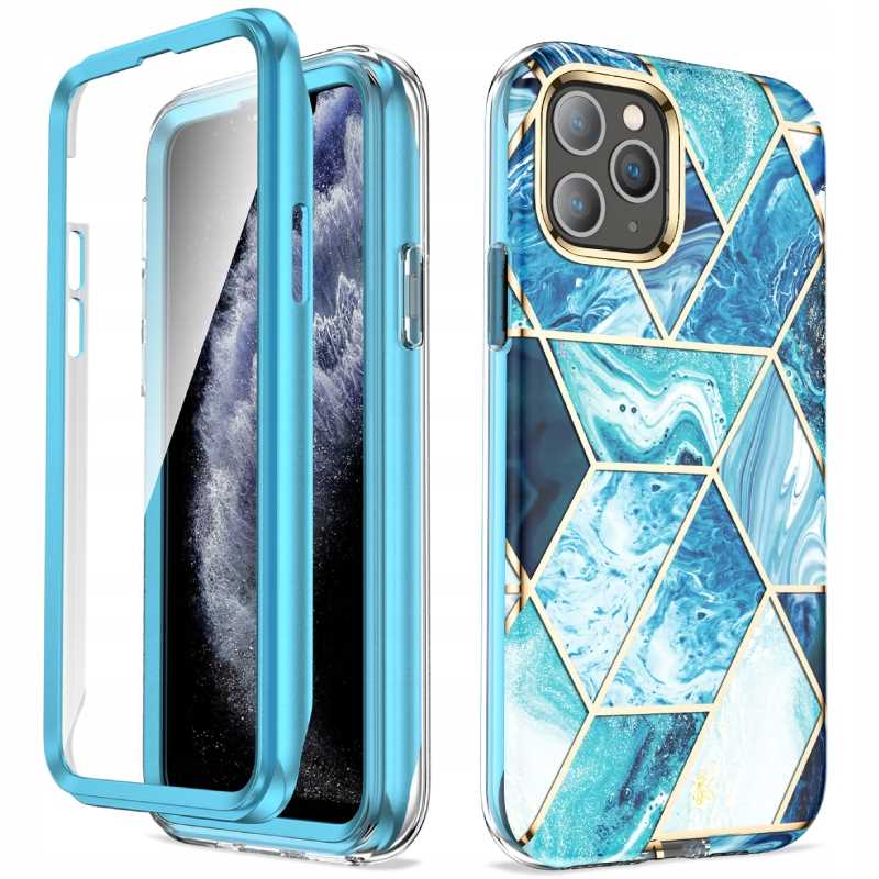 Spacecase Marble 360 iPhone 11 pro niebieski