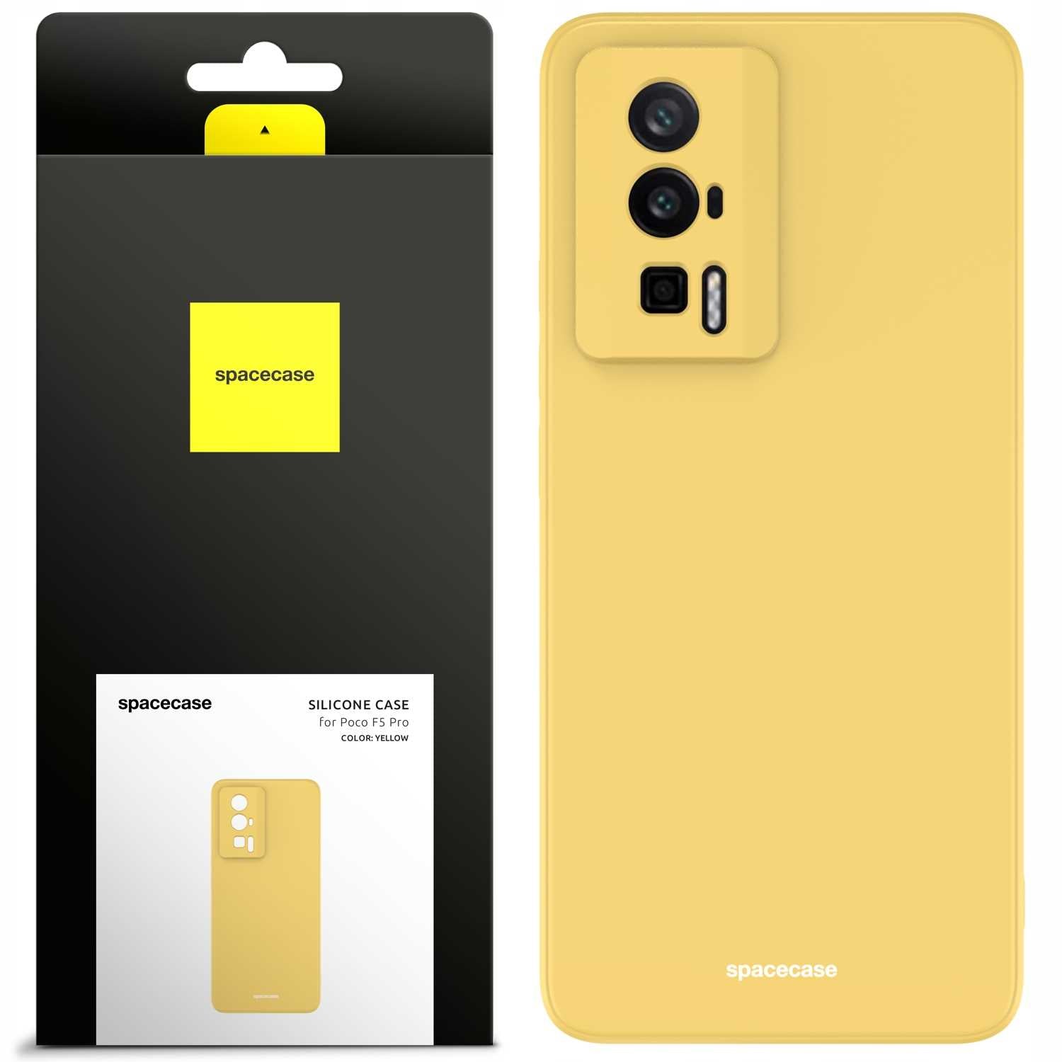 Spacecase Silicone Case Poco F5 Pro yellow
