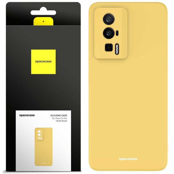 Spacecase Silicone Case Poco F5 Pro yellow