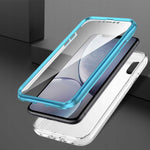Spacecase Marble 360 iPhone Xr niebieski