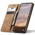 Spacecase Wallet Poco X5 Pro/Note 12 Pro light brown