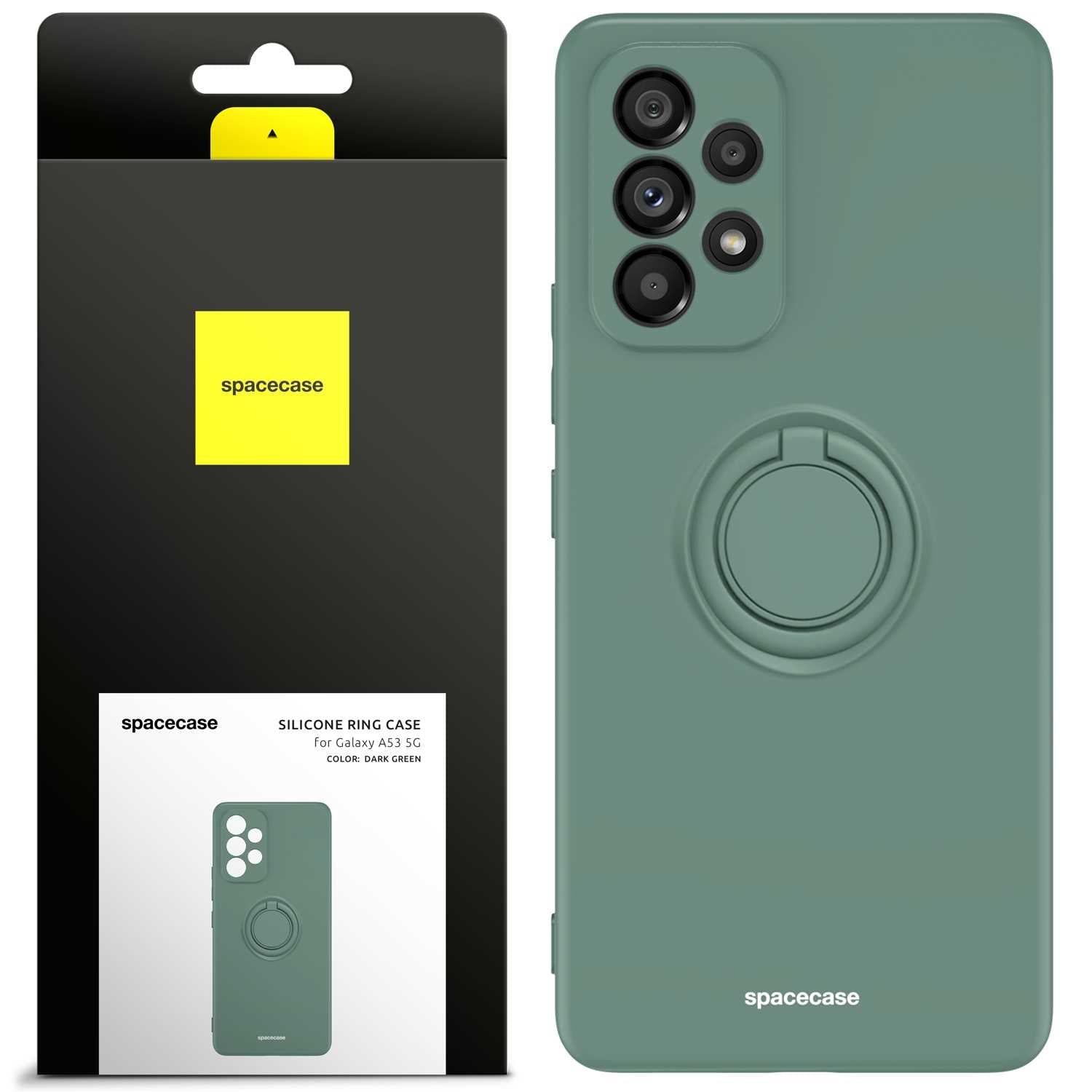 Spacecase Silicone Ring Galaxy A53 5G dark green