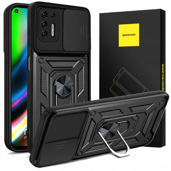 Spacecase Camring Moto G9 Plus black