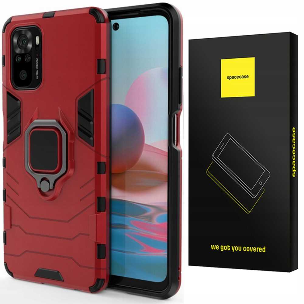 Spacecase X-Ring Redmi Note 10/10s/Poco M5s czerwo