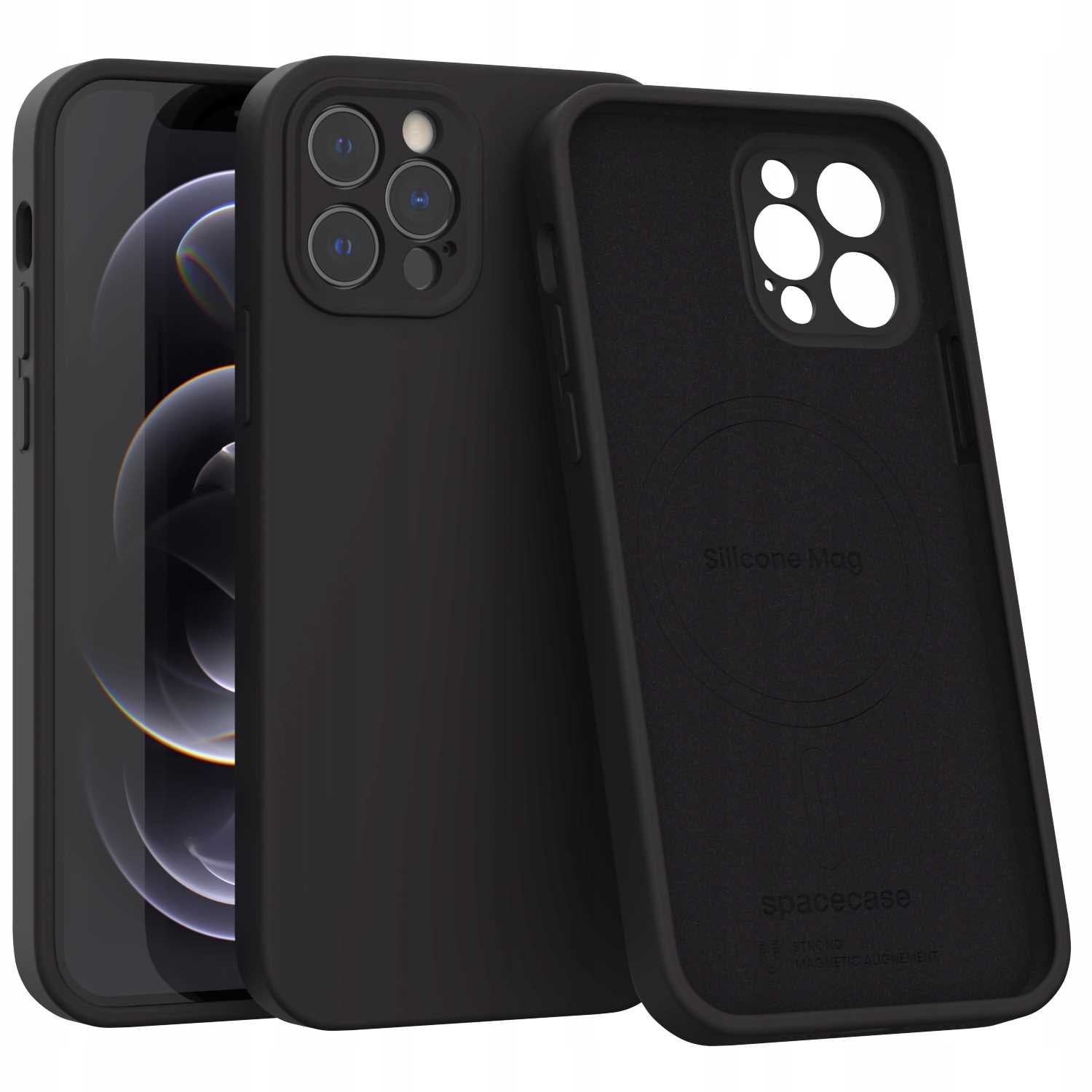 Spacecase Silicone Mag iPhone 12 Pro black