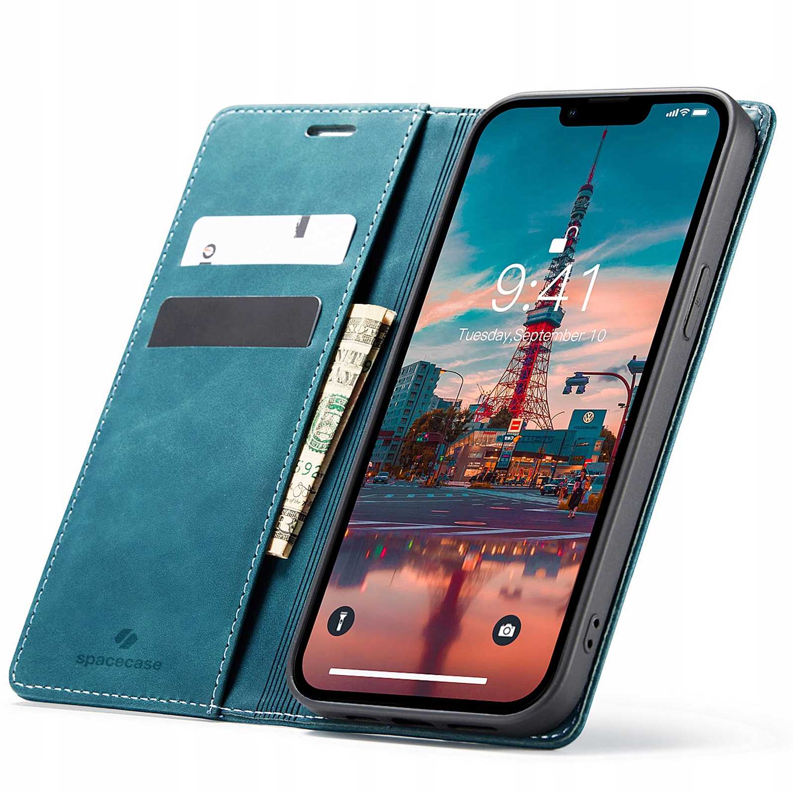 Spacecase Wallet iPhone 14 Plus blue
