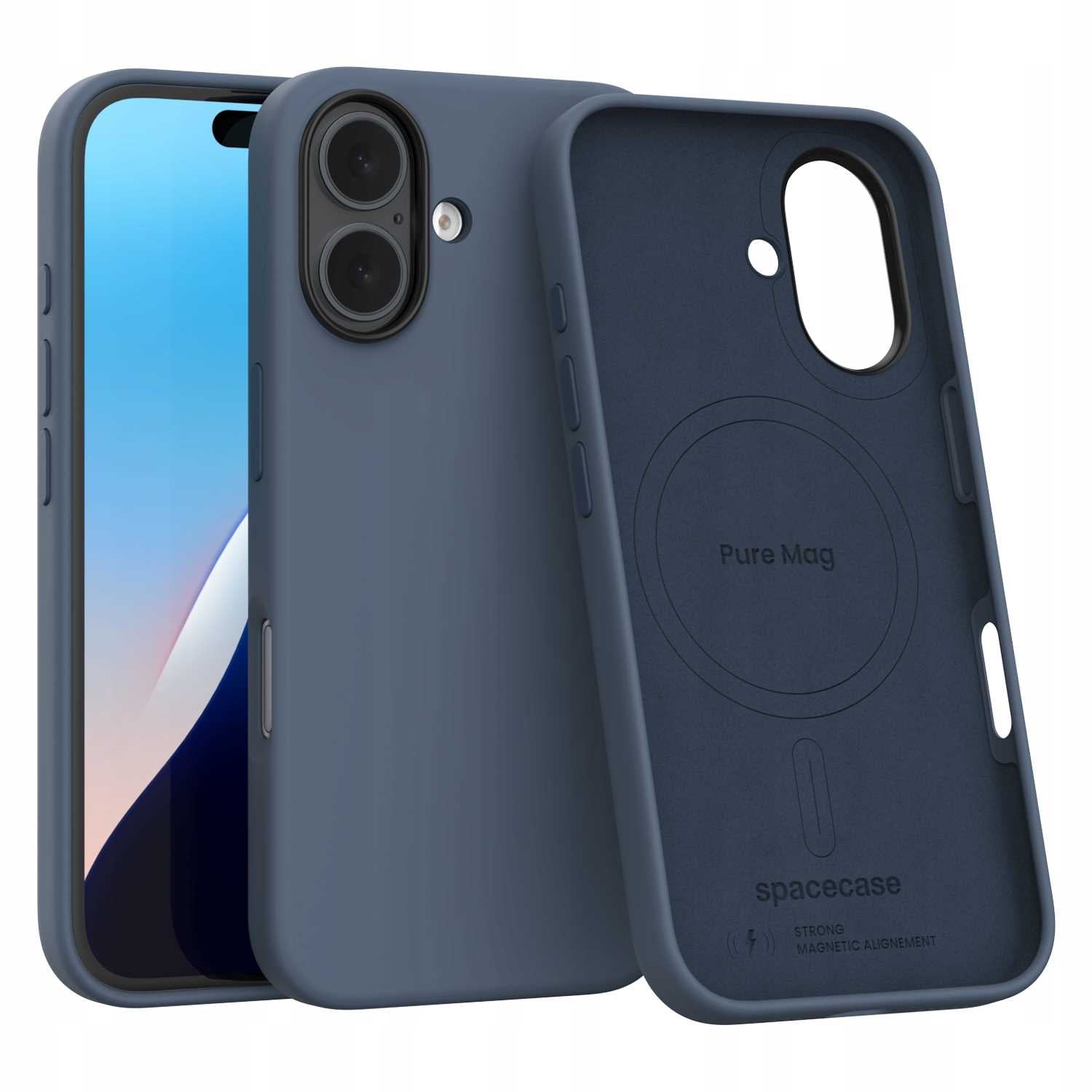 Spacecase Pure Mag iPhone 16 dark blue