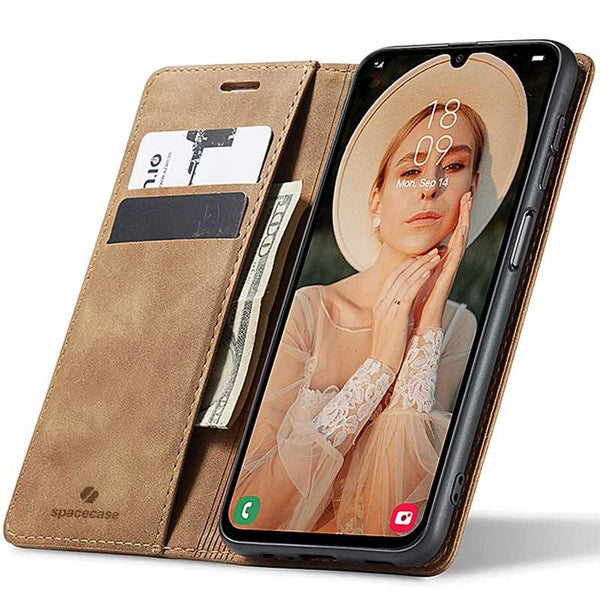 Spacecase Wallet Galaxy A55 5G light brown