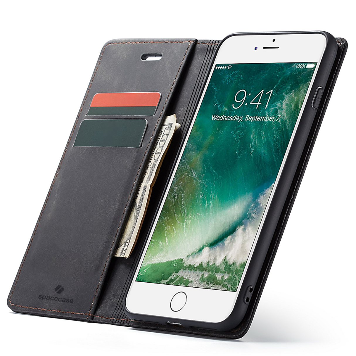 Spacecase Wallet iPhone 6/6s Plus black