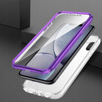 Spacecase Marble 360 iPhone Xr fioletowy
