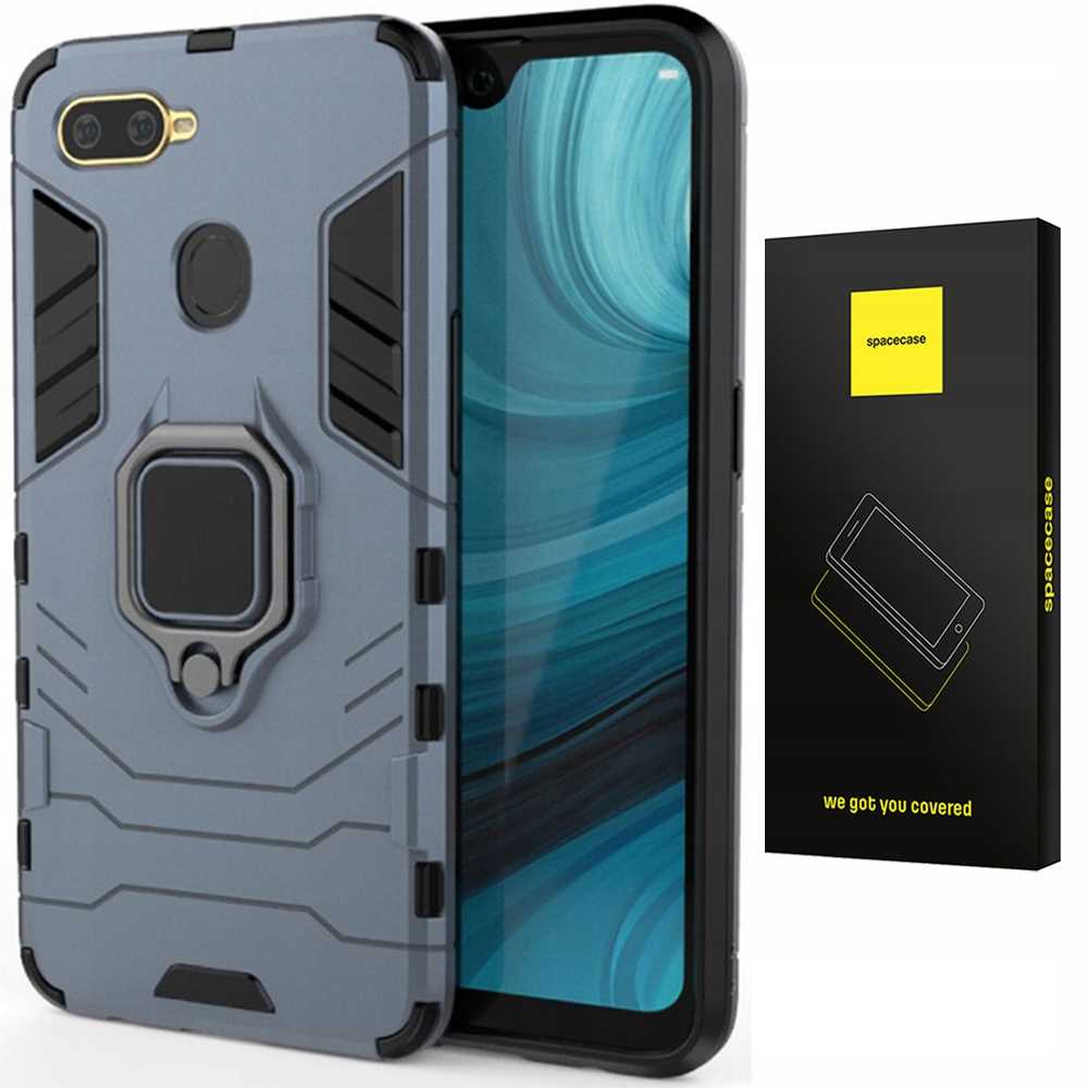Spacecase X-Ring Oppo A12 niebieski