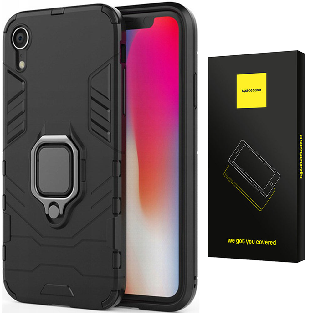 Spacecase X-Ring iPhone XR czarny