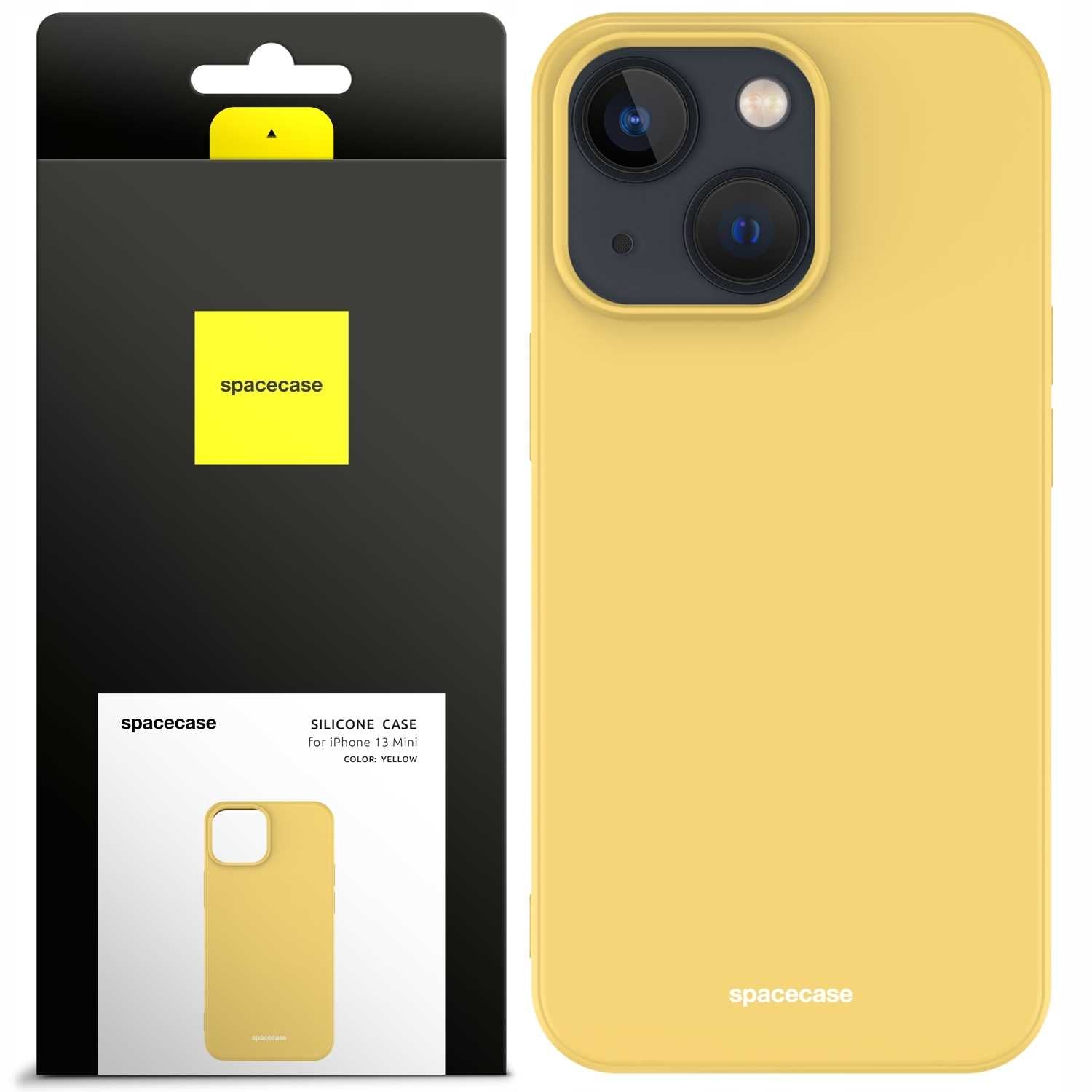 Spacecase Silicone Case iPhone 13 Mini yellow