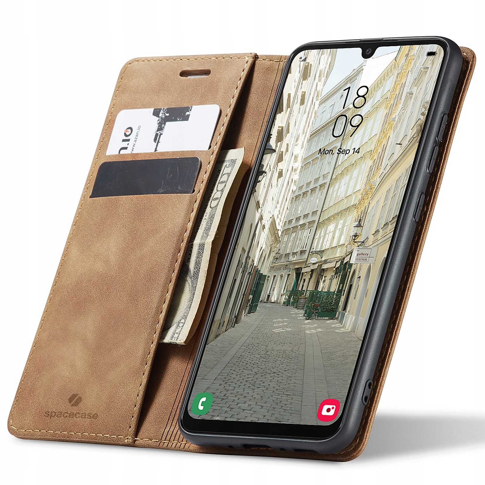 Spacecase Wallet Galaxy A34 5G light brown